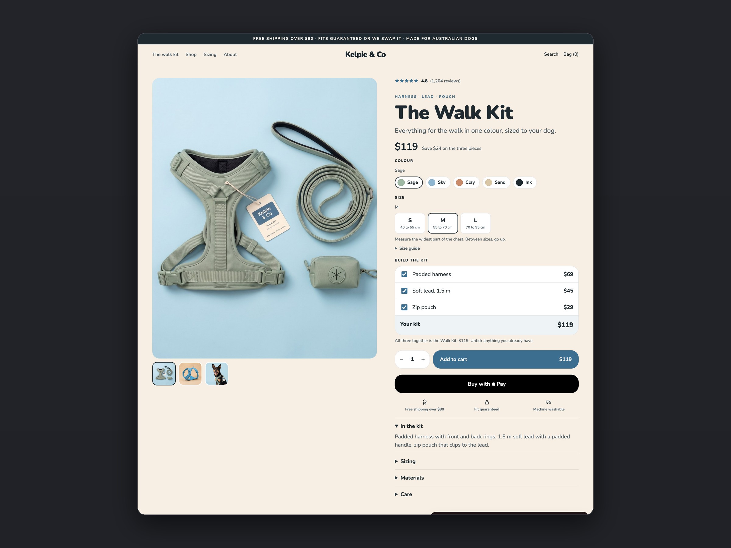 Kelpie & Co store, a second page