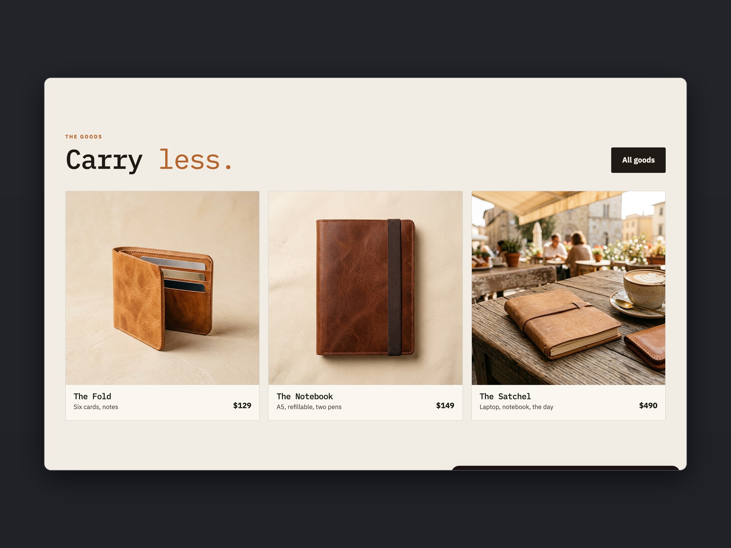 Ledger store, a section