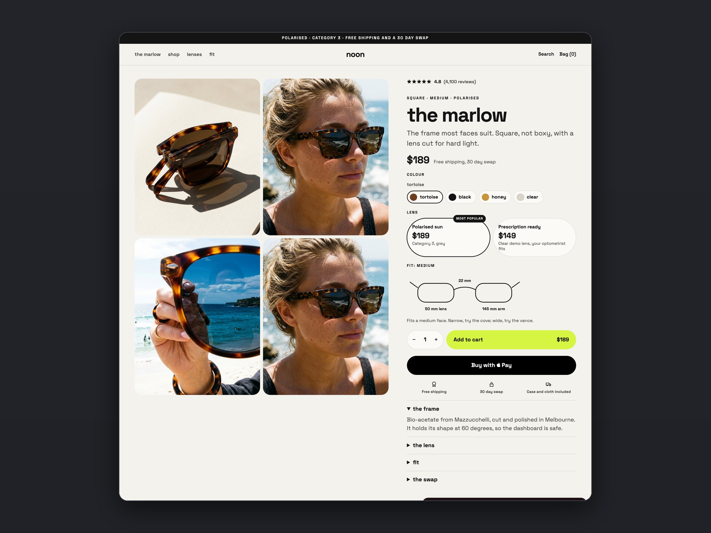 noon store, a second page