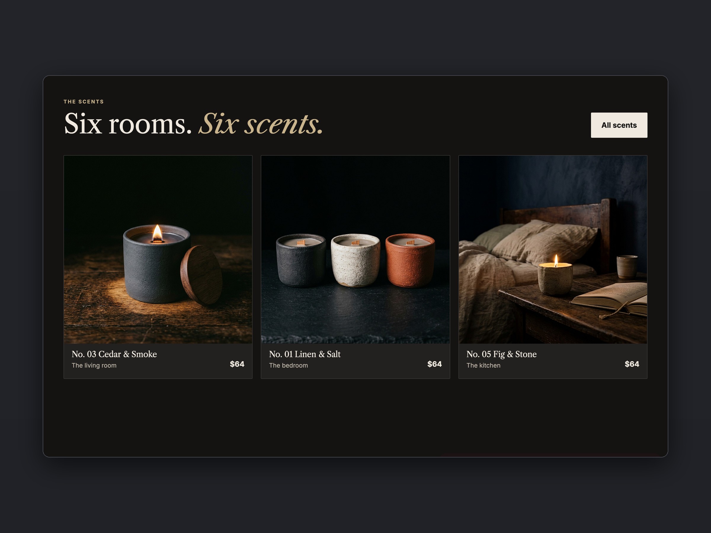 Pale Hour store, a section