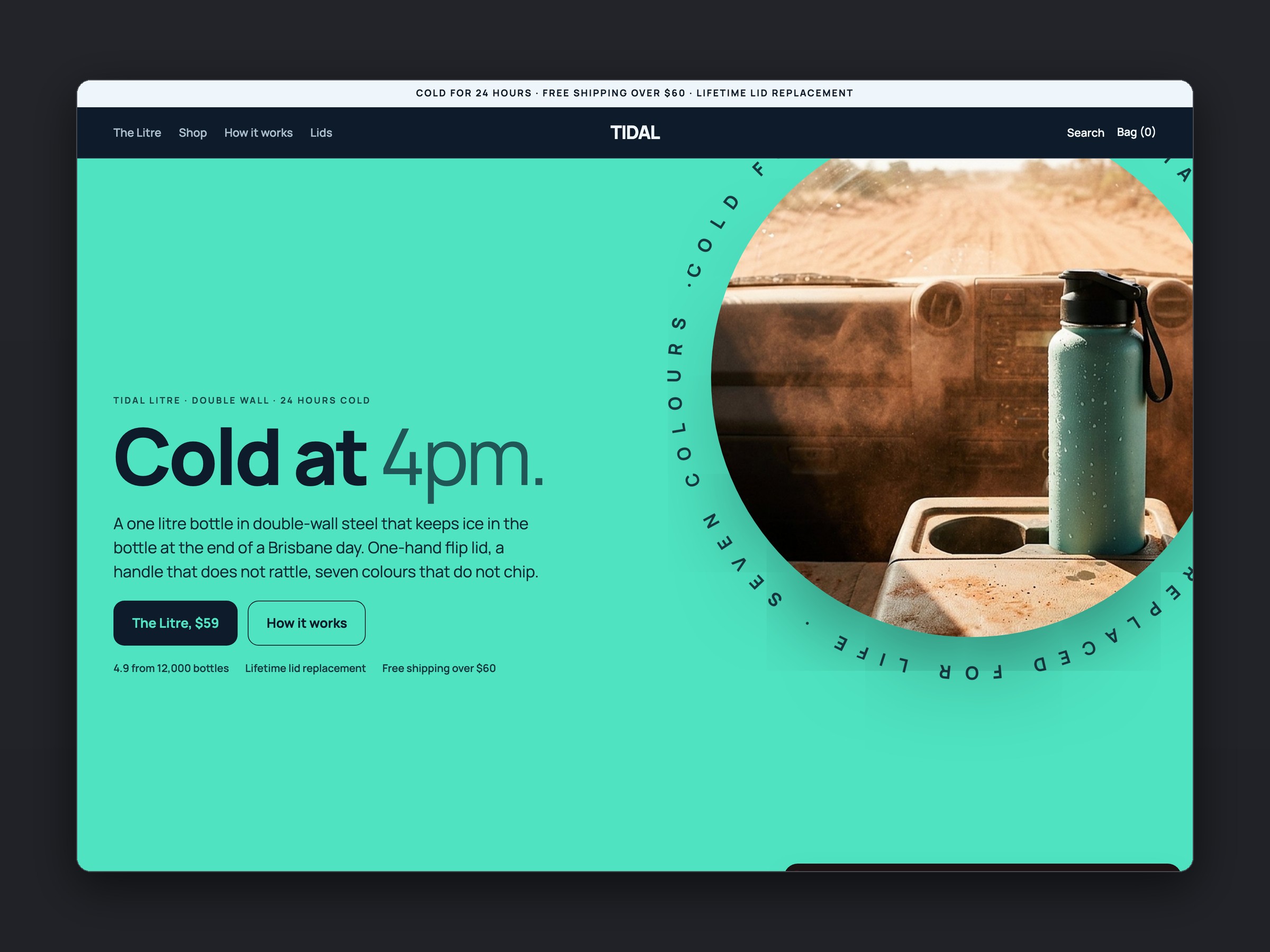 Tidal store, homepage